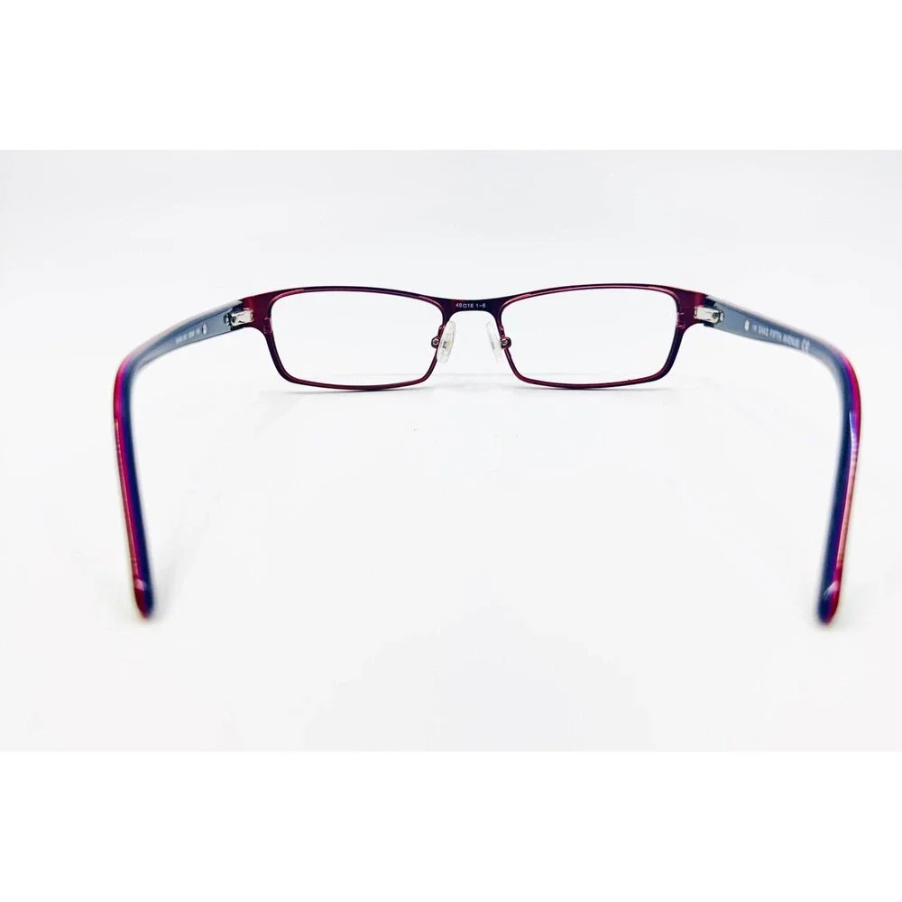Saks Fifth Avenue Eyeglasses Frames Womens Burgundy Rectangular 49-16-135 252